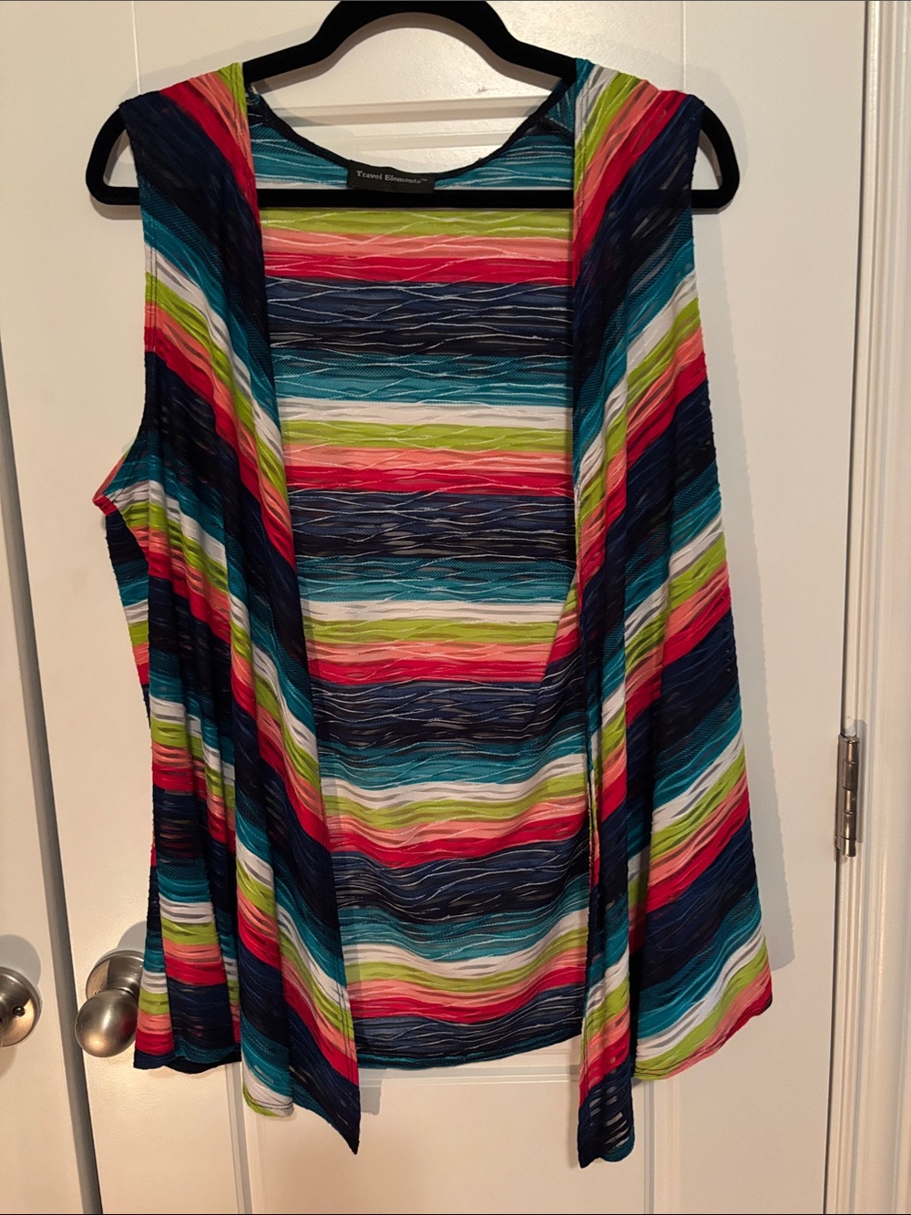 Travel Elements Multicolor Striped Sleeveless Tank Top size Medium
